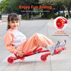VEVOR 132/198lbs Kids Ride on Scooter Swing Side-to-Side