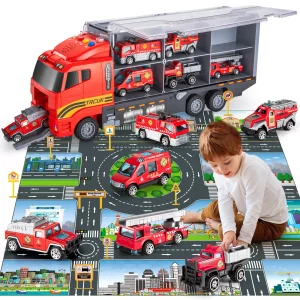 Truck Transporter Set With Play Mat