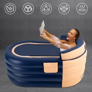 Inflatable Swimming Pool with Ergonomic Backrest